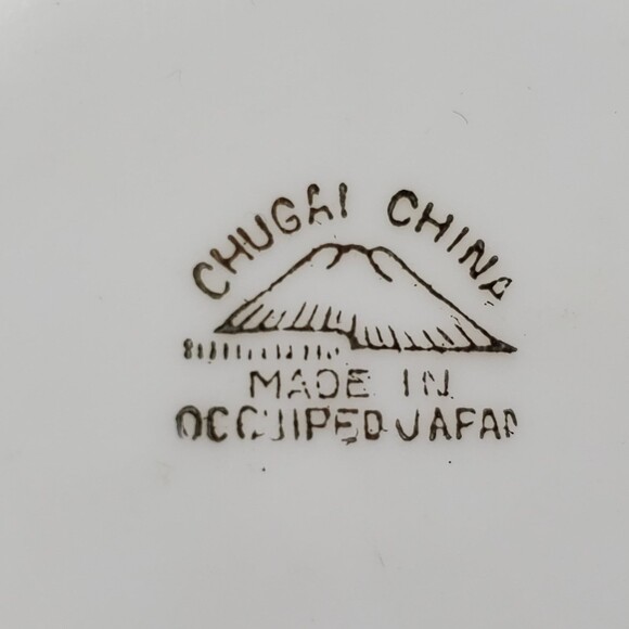 Chugai Demitasse Cup and Saucer Small Pink Blue Flowers - Picture 8 of 10